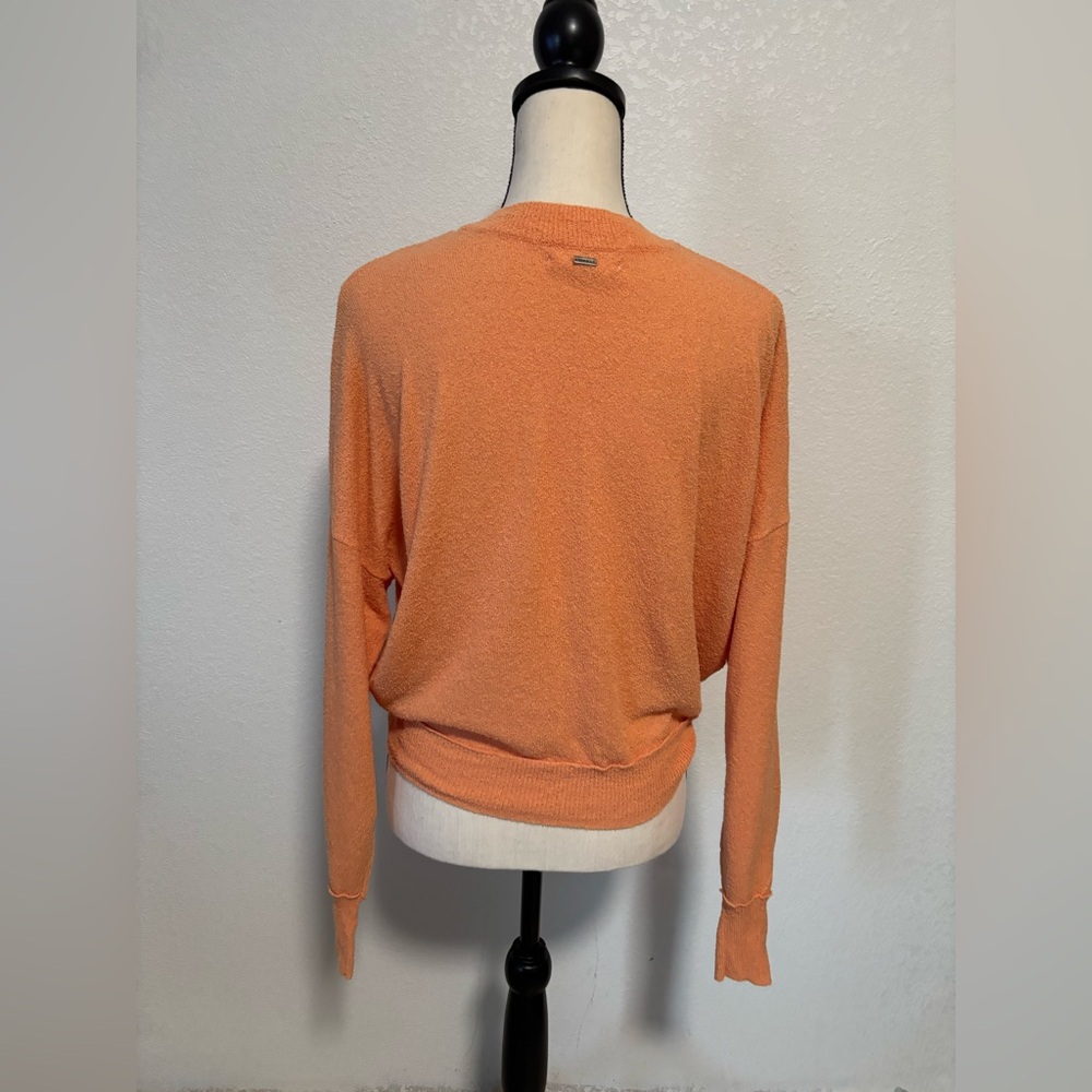 O’Neill Ashore Crew Sweater Orange Lightweight Pullover - Picture 3 of 6